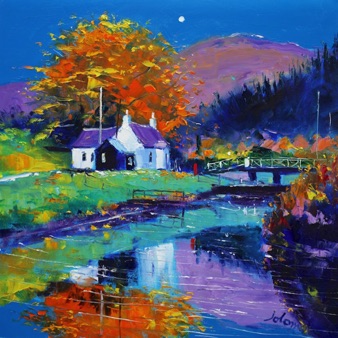 Autumnlight Reflections The Caledonian Canal 24x24